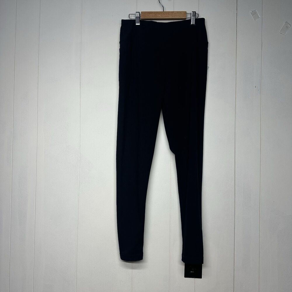 Talbots Women's Leggings Medium Dark Brown Black Waistband Pull On Stretch M